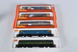 FIVE BOXED AND PART BOXED HORNBY RAILWAYS OO GAUGE CLASS 47 LOCOMOTIVES, part boxed 'Mammoth' No.