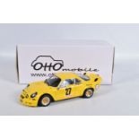 A BOXED OTTO MOBILE RENAULT ALPINE A110 1800S GR.5 1:18 MODEL VEHICLE, numbered OT092 UVI, yellow