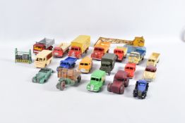 A QUANTITY OF UNBOXED AND ASSORTED DIECAST VEHICLES, mainly Dinky Toys, including a collection of