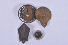 A COLLECTION OF FOUR JUNGVOLK CHRISTIAN SOCIALIST PARTY BADGES, the Jung volk was the junior