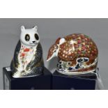 TWO BOXED ROYAL CROWN DERBY IMARI PAPERWEIGHTS, comprising Armadillo issued 1996-1999 and Panda