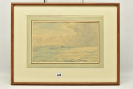 DAVID MUIRHEAD BONE (1876-1953) 'SPANISH COAST', a view to a distant coastline across open seas,
