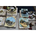 A COLLECTION OF BOXED WILDLIFE THEMED COLLECTORS PLATES AND TANKARDS, to include a set of eight