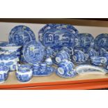 A QUANTITY OF COPELAND SPODE ITALIAN PATTERN TEA, DINNER AND HOMEWARES, comprising a pair of