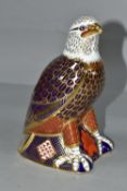 A ROYAL CROWN DERBY IMARI BALD EAGLE PAPERWEIGHT, issued 1992-2001, gold button stopper, height 16.