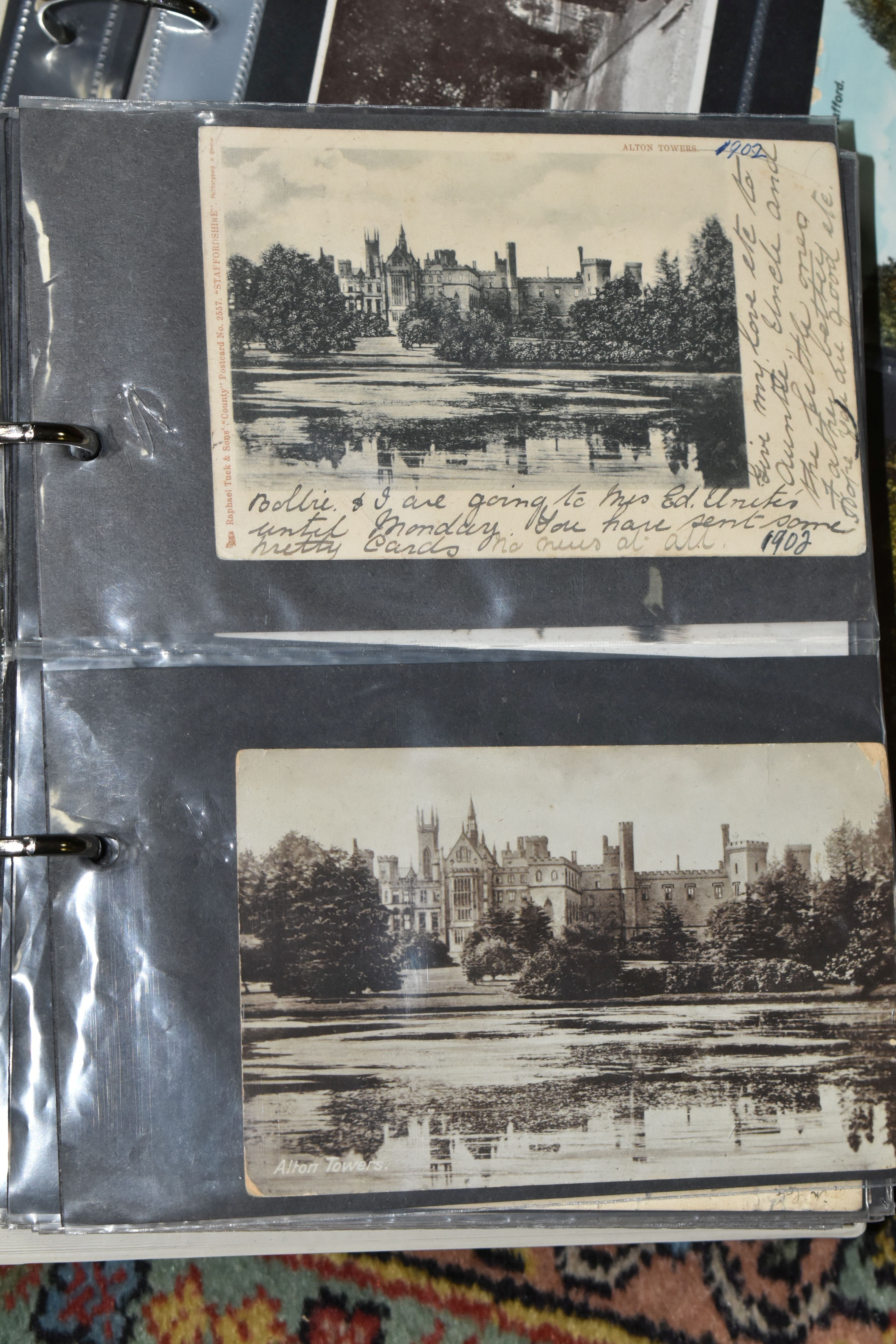 POSTCARDS, Two Albums containing approximately 455 Postcards, 440 of which feature STAFFORDSHIRE & - Image 2 of 16