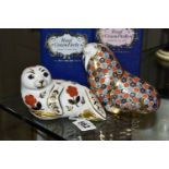 TWO BOXED ROYAL CROWN DERBY IMARI PAPERWEIGHTS, comprising Walrus, issued 1987-91 and Seal, issued