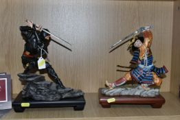 TWO BOXED FRANKLIN MINT FIGURES, 'Samurai' Defender Of Shogun and 'Ninja' The Shadow warrior, both
