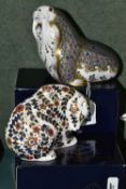 TWO BOXED ROYAL CROWN DERBY IMARI PAPERWEIGHTS, comprising Russian Bear introduced in 1991 sold only