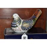 A ROYAL CROWN DERBY IMARI MILLENIUM DOVE, an exclusive signature edition of 1500 for Govier's of