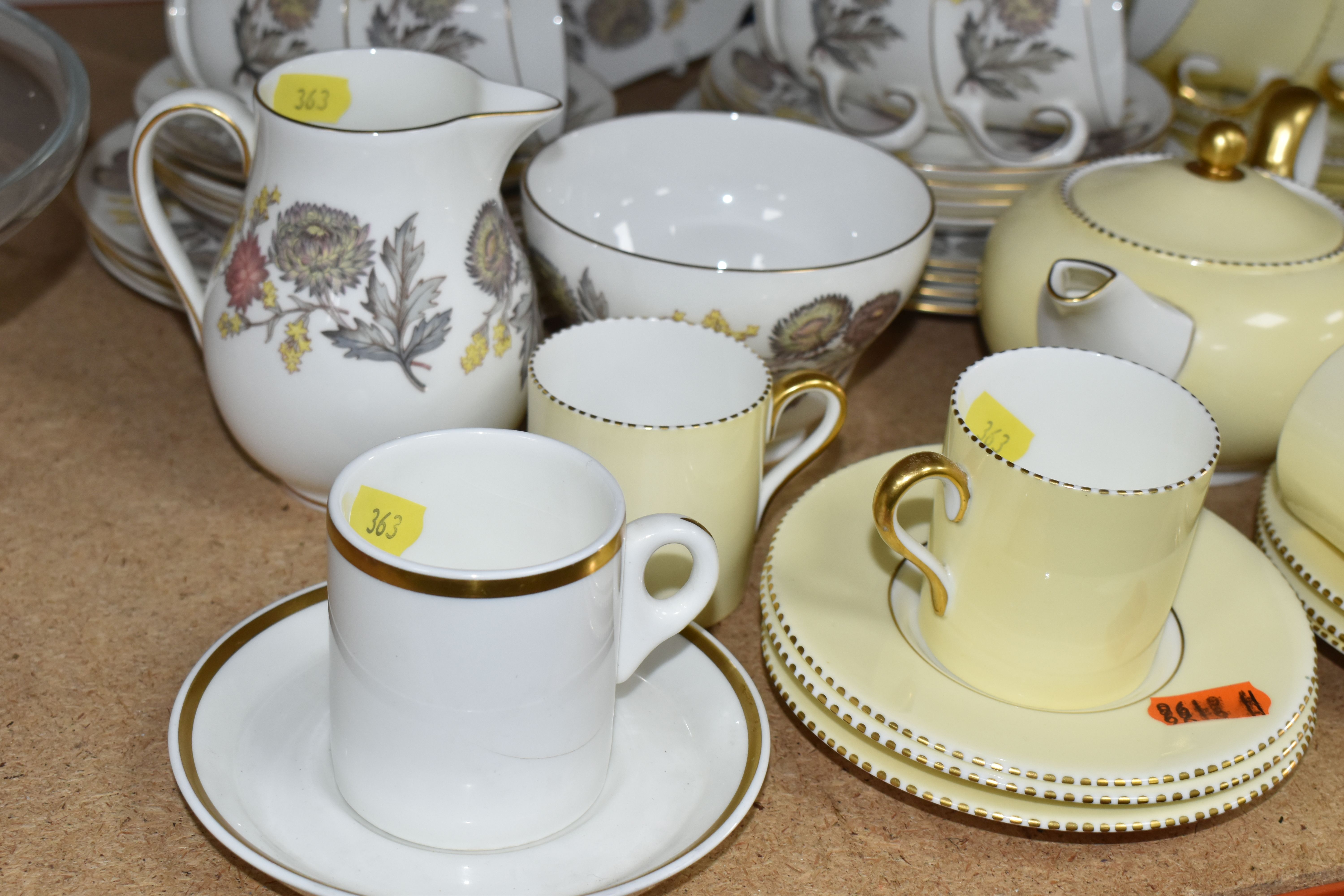 A GROUP OF WEDGWOOD TEA WARE AND BLUE JASPERWARE, comprising a 'Lichfield' pattern W4156 tea set - Image 2 of 6