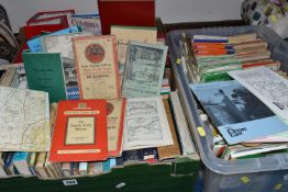 THREE BOXES OF BOOKS, MAGAZINES AND MAPS, to include eleven folios of 2000's monthly Cumbria