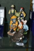 FIVE BESWICK AND TWO ROYAL DOULTON FIGURINES, comprising a Royal Doulton DS1 The Snowman 'James' and