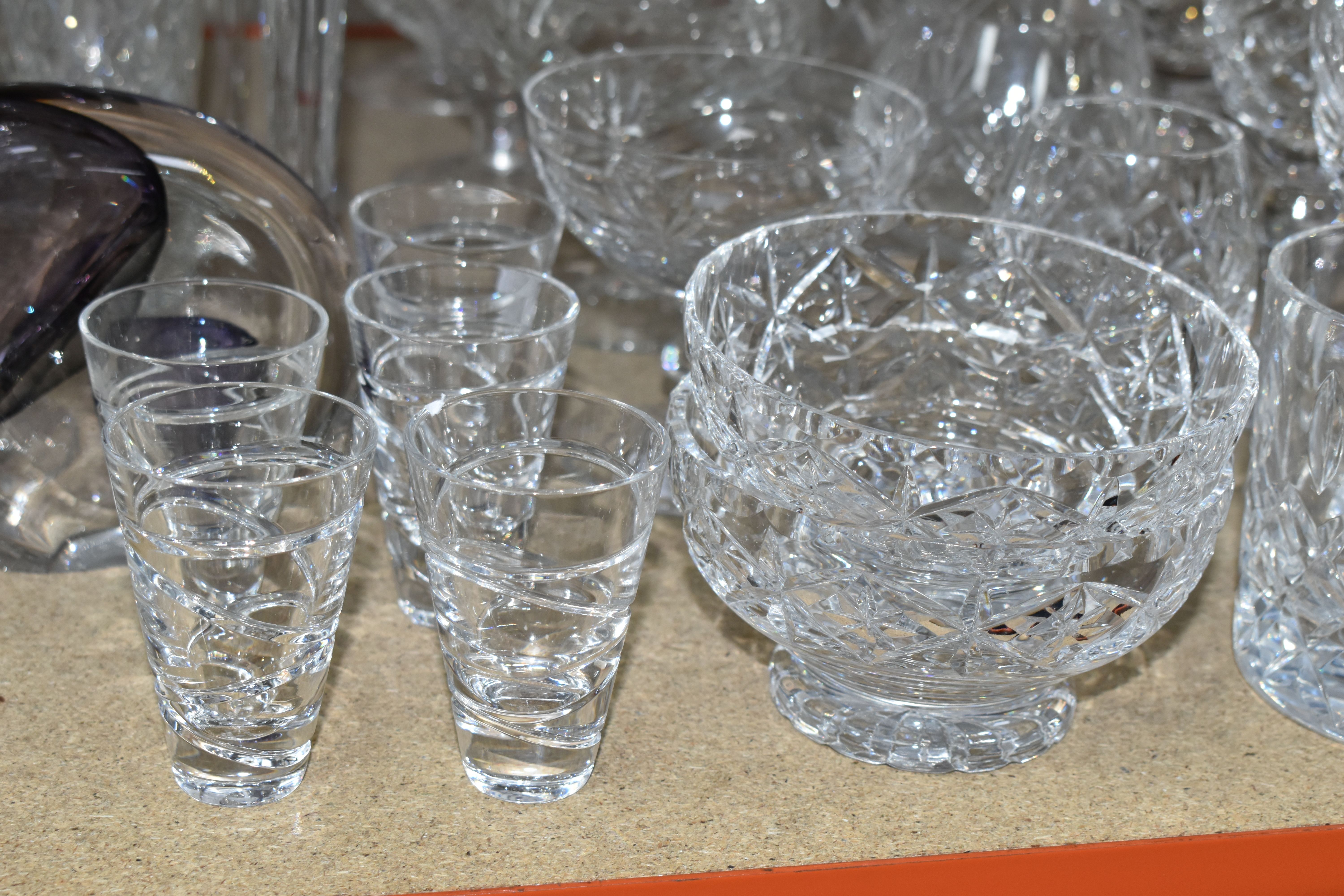 A GROUP OF CRYSTAL GLASSWARE, comprising a pair of large Stuart Crystal -Jasper Conran wine glasses, - Image 3 of 6
