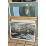 FOUR 20TH CENTURY LANDSCAPE PAINTINGS, comprising John Pell (Wales contemporary) 'Llech Lydan', a