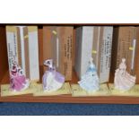 FOUR BOXED COALPORT 'VICTORIAN SEASONS COLLECTION' FIGURINES, limited edition for Compton &