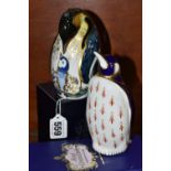 TWO ROYAL CROWN DERBY PAPERWEIGHTS, comprising Penguin and chick, issued 1998-2008 and Penguin,