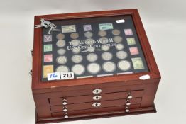 THE WORLD WAR II U.S. 75th ANNIVERSARY COIN EDITION, to include a Danbury Mint glazed chest of U.S.