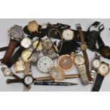 A BAG OF ASSORTED WATCHES, names to include Rotary, Bifora, Malona, Helvetia, Oris and Lorus, also