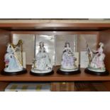 FOUR BOXED ROYAL WORCESTER LIMITED EDITION 'GRACEFUL ARTS' FIGURINES, comprising a limited