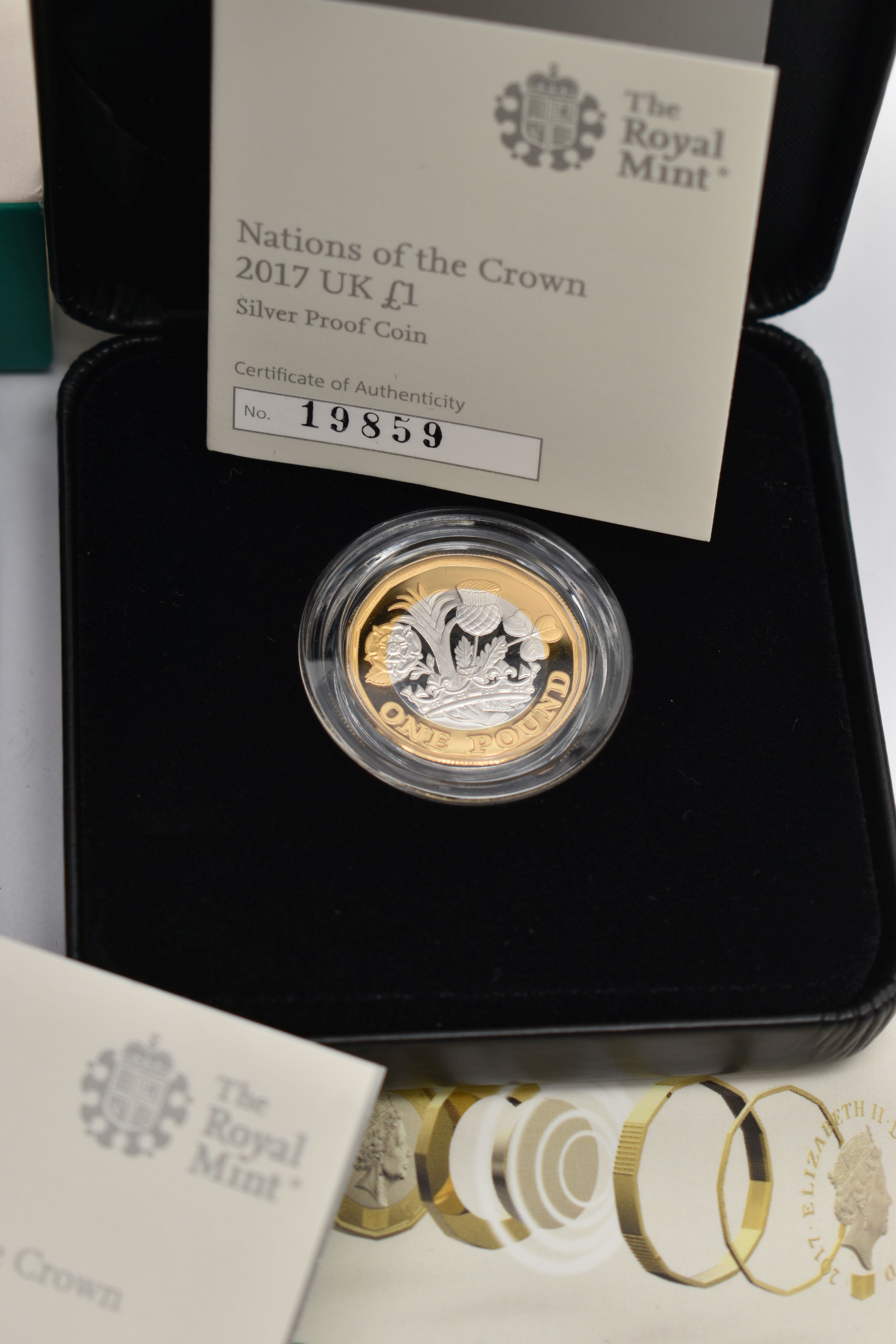 BOXED ROYAL MINT COINS, to include two 'Nations of the Crown 2017 UK £1 Silver Proof coin' numbers - Image 2 of 4
