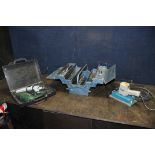 A METAL TOOLBOX CONTAINING AUTOMOTIVE TOOLS by Britool, Gedore, etc, a Bosch PSb-450-2 electric