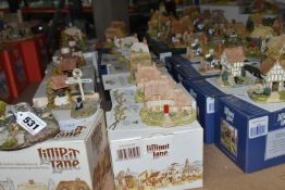 FORTY TWO LILLIPUT LANE SCULPTURES FROM SYMBOL OF MEMBERSHIP, most boxed and with deeds,
