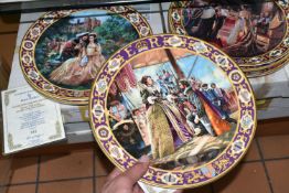 A COLLECTION OF BOXED ROYAL DOULTON 'KINGS AND QUEENS OF THE REALM' LIMITED EDITION PLATES, from the