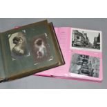 TWO ALBUMS OF ASSORTED POSTCARDS, one album contains a collection of assorted Victorian and