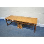 A G PLAN QUADRILLE TEAK COFFEE TABLE, length 137cm x depth 46cm x height 46cm (condition report: -