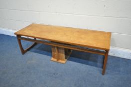 A G PLAN QUADRILLE TEAK COFFEE TABLE, length 137cm x depth 46cm x height 46cm (condition report: -