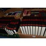 FOUR BOXES OF BOOKS, containing approximately eighty-seven miscellaneous titles in hardback