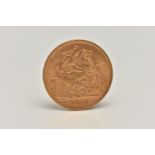 A HALF SOVEREIGN GEORGE V GOLD COIN, dated 1912, approximate gross weight 3.99 grams, diameter 19.