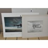 FIVE RAF MILITARY AVIATION PRINTS, comprising two Maurice Gordon prints depicting 617 Squadron