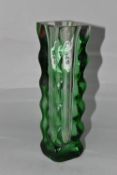 OLDRICH LIPSKY FOR EXBOR, A CUT AND POLISHED CASED VASE, unmarked, height 21.8cm (Condition