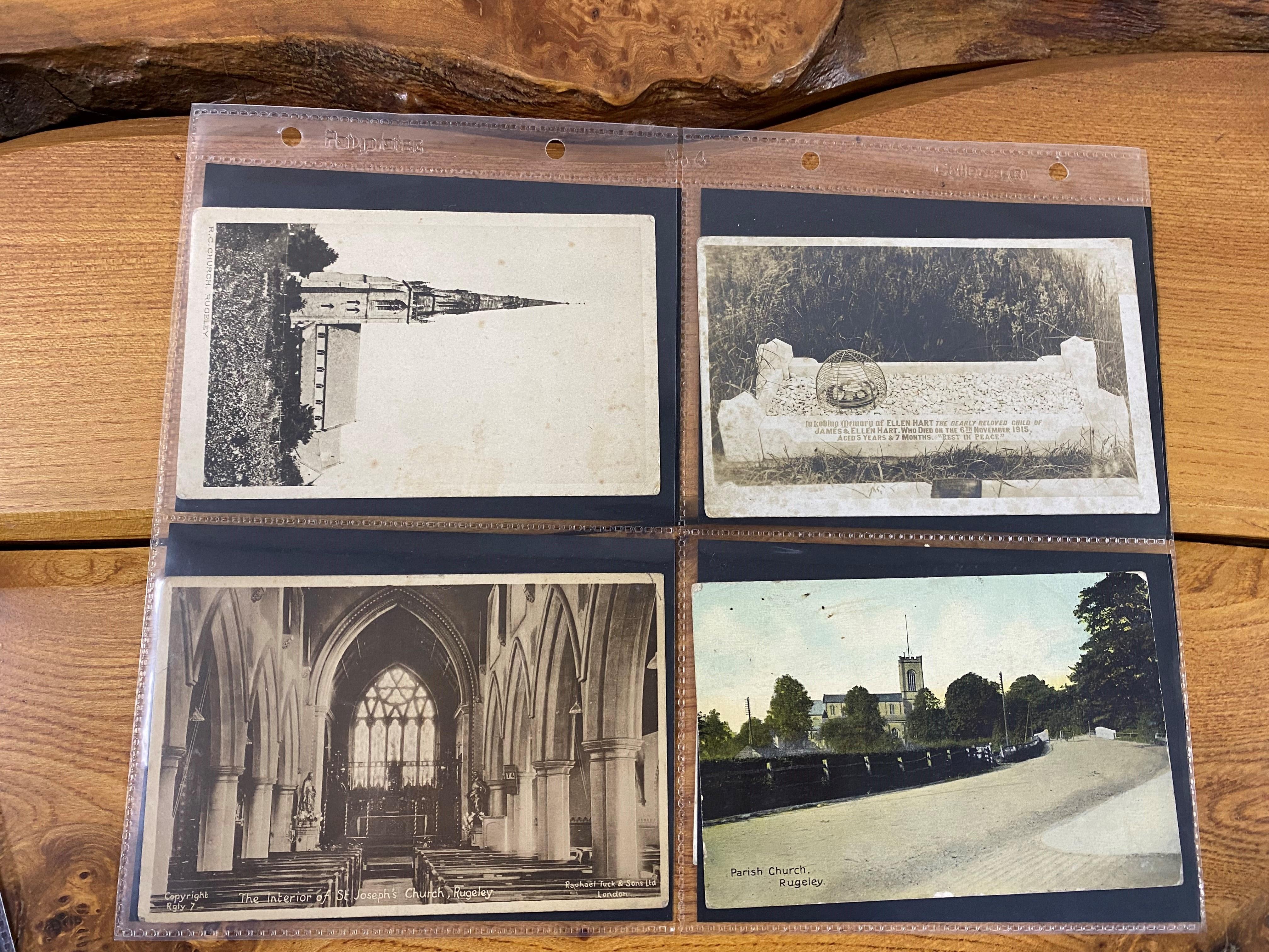 POSTCARDS, Two Albums containing approximately 455 Postcards, 440 of which feature STAFFORDSHIRE & - Image 16 of 16
