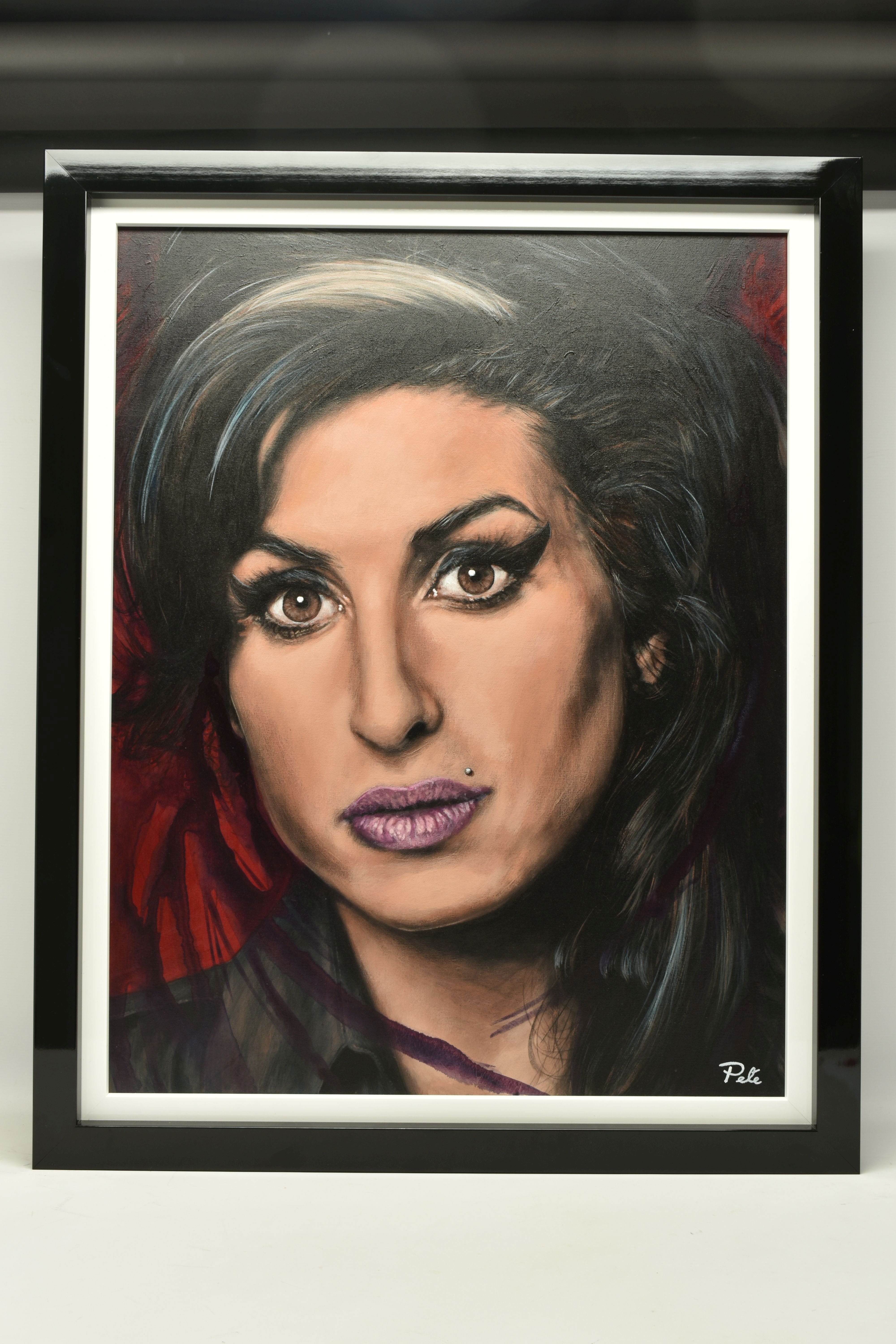 PETE HUMPHREYS (BRITISH CONTEMPORARY) 'AMY', a portrait of singer Amy Winehouse, signed bottom