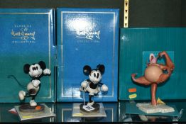 THREE BOXED WALT DISNEY CLASSICS COLLECTION FIGURES AND AN UNBOXED PLAQUE, comprising 'I'm A Jazz