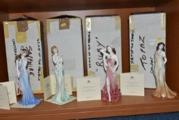 FOUR BOXED COALPORT 'SPIRIT OF THE JEWELS' FIGURINES, limited edition for Compton & Woodhouse,