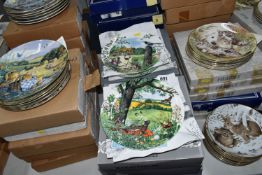 FIFTY FOUR COLLECTORS PLATES, mainly boxed, on the themes of wildlife and pets, series comprising