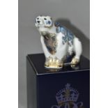 A BOXED ROYAL CROWN DERBY IMARI PAPERWEIGHT, Aurora Polar Bear issued 2004 a pre-released limited