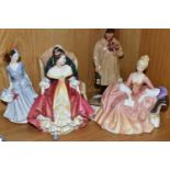 FIVE ROYAL DOULTON FIGURES, comprising 'Midinette' HN2090, 'Reverie' HN2306, 'Southern Belle'