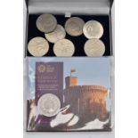 A BAG OF ASSORTED COINS, to include a carded 'A Century of Royal Service' 2017 UK £5 brilliant