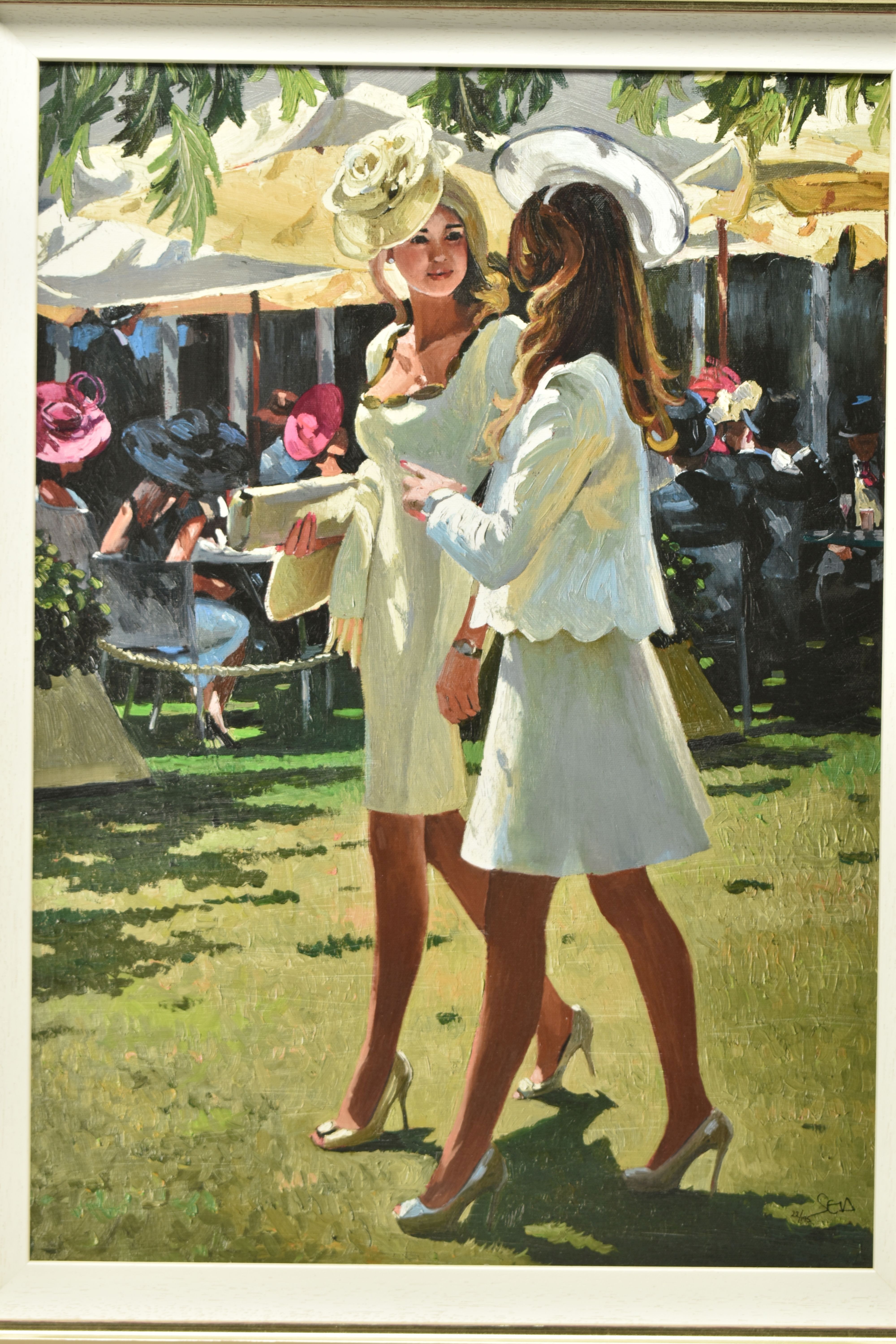 SHERREE VALENTINE DAINES (BRITISH 1959) 'THE COLOUR AND GLAMOUR OF ASCOT', a signed limited - Image 2 of 9