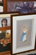 FOUR DECORATIVE PICTURES, comprising a Kay Boyce signed limited edition print 'Romany', depicting