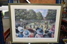 SHERREE VALENTINE DAINES (BRITISH 1959) 'LADIES DAY, ROYAL ASCOT', a signed limited edition print