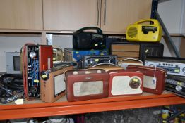 A LARGE QUANTITY OF ROBERTS AND OTHER VINTAGE RADIOS, comprising a red cased Roberts R600, two red