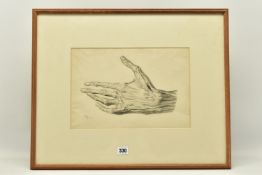 JAMES WARD R.A (1769-1859) ANATOMICAL STUDY OF A LEFT HAND, signed lower left, pencil with ink