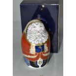 A BOXED ROYAL CROWN DERBY IMARI PAPERWEIGHT, Santa Claus issued 1997-2002, launched for Christmas