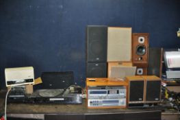 A SELECTION OF VINTAGE HI FI EQUIPMENT comprising of a Bang and Olufsen Beocentre 3600 music